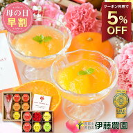 【クーポンで5％OFF】母の日 ギフト みかんゼリー 無添加 送料無料｜和歌山 伊藤農園 カーネーション付 …