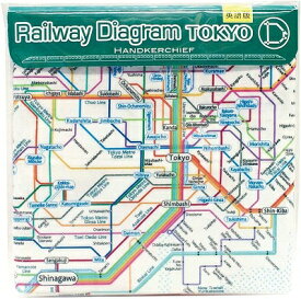 東京カートグラフィック 鉄道路線図ハンカチ 首都圏 英語 RHSE