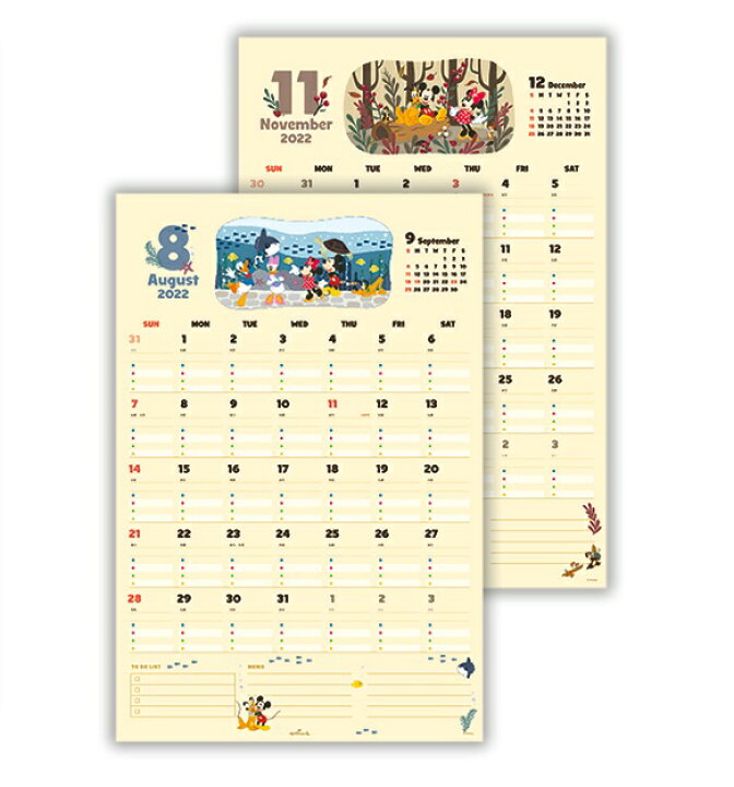 楽天市場 ディズニーミッキー 22年 壁掛けシール付きファミリーカレンダー 790 479 ホールマーク ロコネコ