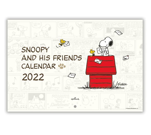 スヌーピー 新作製品、世界最高品質人気! が毎月を楽しく飾ります ホールマーク 希少 2022年 二つ折りカレンダー小 790-660 壁掛け SNピーナッツ