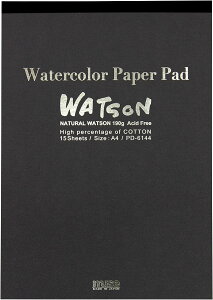 ミューズ 水彩紙 ワトソンパッド A4 190g ナチュラル 15枚入り PD-6144 A4