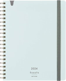 コクヨ 2024年 ソフトリングダイアリー スーファ B6 ライトブルー ニ-SSMNLB-B6-24
