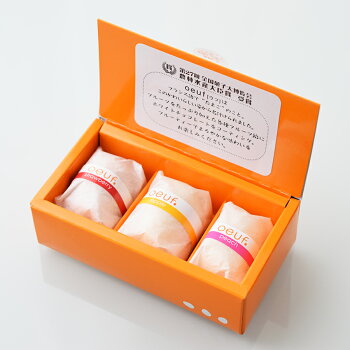 ★新発売★OeufFruits(ウフフルーツバージョン)あす楽3個ストロベリー、アップル、ピーチの3つの味わいのフルーツver手土産/老舗/和菓子/ギフト/南信/お土産/スイーツ/お取り寄せ/通販/【楽ギフ_包装】【楽ギフ_メッセ入力】