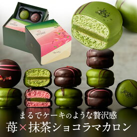 バレンタイン 2026 お菓子 チョコレート 人気プレゼント チョコ 和風 ショコラ マカロン（抹茶・いちご抹茶） § 伊藤久右衛門 苺 個包装 SNS紹介 かわいい 子供 お配り 職場 まとめ買い 個包装