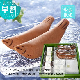 いと重菓舗 夏和菓子 ギフトセット 若あゆと水ようかんの詰め合わせ(大) 和菓子 ギフト 滋賀 彦根 手土産 お供え物 スイーツ お中元 夏ギフト