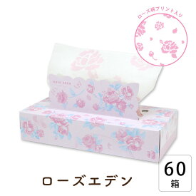 【4月中旬以降 出荷予定】ティッシュペーパー ローズエデン 120組 60個 箱買い 20120141 お中元 プチギフト 退職 ギフト 引っ越し 挨拶回り 粗品 プリント 引っ越し挨拶ギフト ご挨拶 日用品 [通年][ギフト][熨斗][送料無料]