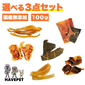 送料無料 犬のおやつ 国産 無添加 犬おやつ福袋 お得で選べる3点セット 詰め合わせ 100g×3種類 ひとくちささみ すなぎも 豚耳スライス 豚耳細切り 牛タン皮 牛レバー 硬め ジャーキー 健康 牛 鶏 豚 グレインフリー 歯周病予防 福袋 栄養 havepet