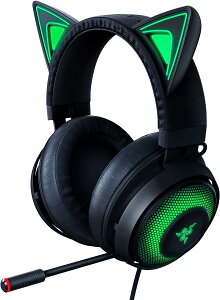 Razer Kraken Kitty Black �Q�[�~���O�w�b�h�Z�b�g USB THX7.1 �l�R�~�~ Chroma �m�C�Y�L�����Z�����O�}�C�N ��p�W�F���p�b�h RZ04-02980100-R3M1