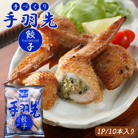 手羽先餃子 手羽餃子 1P 10本 送料無料 手羽先 手羽 餃子 ぎょうざ 唐揚げ おつまみ おかず ご飯のおかず お惣菜 お取り寄せグルメ 鶏肉 肉 バーベキュー BBQ ご家庭用 FND-ff0021