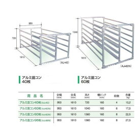アルミ苗コン60枚 AJ-60N 【アルミス/ALMIS/代引不可】