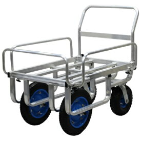 大型アルミ四輪ハウスキャリー　自在PUノーパンクタイヤ　AKZ-D4NP【アルミス/ALMIS/代引不可】