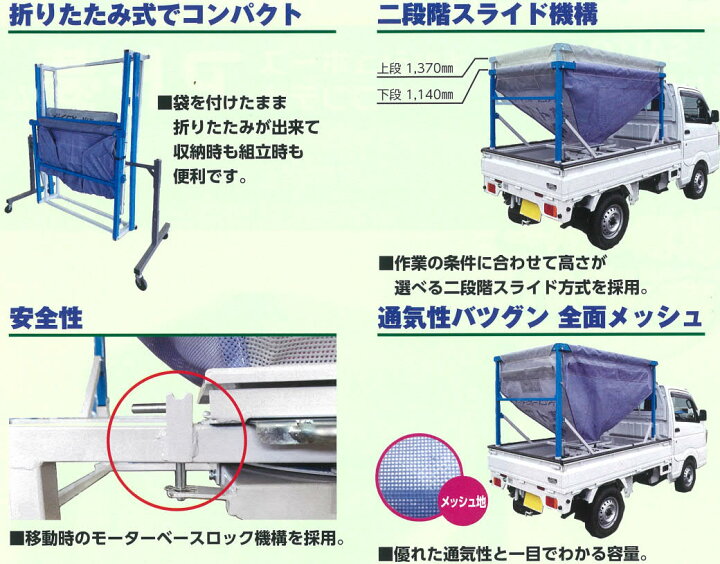楽天市場】斎藤農機 メッシュホースコンテナ アト夢 全自動 