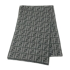 【中古AB/使用感小】FENDI フェンディ ズッカ FF柄 ロゴ ストール マフラー 182×29 ウール ユニセックス 20445195