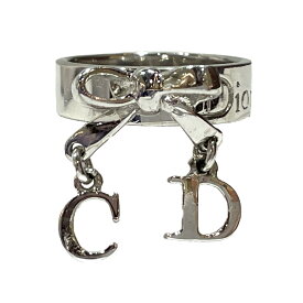 【中古AB/使用感小】Christian Dior クリスチャンディオール メタルリング・指輪 11号 CDロゴ リボン ヴィンテージ 6 レディース 20451272