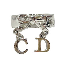 【中古AB/使用感小】Christian Dior クリスチャンディオール メタルリング・指輪 11.5号 CDロゴ リボン ヴィンテージ 6 レディース 20457862