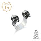 Marylin of Mars マリリンオブマーズ 【 Double Skulls Ring ダブル スカルズ リング 】[ 正規品 ] 指輪 着用 愛用 髑髏 ドクロ シルバー925 ペア プレゼント ギフト ユニセックス メンズ レディース 【 送料無料 】