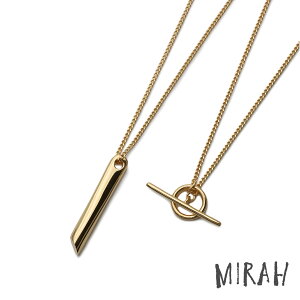 MIRAH �~�� �y N101GP Silver925 Necklace ( K18 �S�[���h�R�[�e�B���O ) �z[ ���K�i ] �l�b�N���X �y���_���g T�o�[ �����O �V���o�[925 �� �}���e�� �V���v�� �y�A �v���[���g �M�t�g ���j�Z�b�N�X �����Y