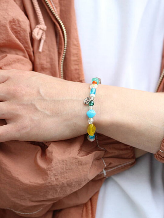 美品 De Luxe ヴィンテージ ガラス ブレスレット Venetian glass 
