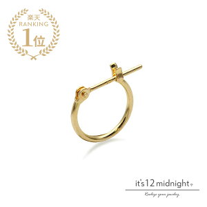 it's 12 midnight Cbc gDG ~bhiCg y K18 Gold Hoop Pierce 1×10mm / S[h t[v sAX [ DL-P007 ]z[ Ki ] 18 Vv J|Xg v[g Y fB[X jZbNX