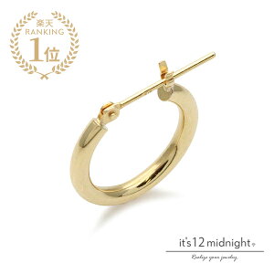 it's 12 midnight Cbc gDG ~bhiCg y K18 Gold Hoop Pierce 2×15mm / S[h t[v sAX [ DL-P013 ]z[ Ki ] 18 Vv J|Xg v[g Y fB[X jZbNX