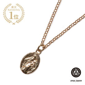 amp japan アンプ ジャパン 【 K10 Dead Lightning Necklace [ 13AH-291 ] ゴールド デッド ライトニング ネックレス 】[ 正規品 ] ペンダント 14K ゴールドフィルド マリア メダイ サンダー 金 プレゼント ユニセックス メンズ レディース 【 送料無料 】