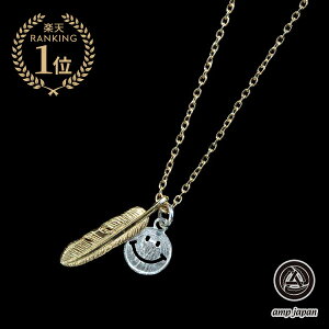 amp japan Av Wp y Small Feather & Smile Necklace [ 14AH-146 ] X[ tFU[X}C lbNX z[ Ki ] y_g K14S[h _C X}C[ jR Vo[ v[