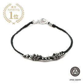 amp japan アンプ ジャパン 【 Noise Anklet / アンクレット ブラック HYHK-735BK 】[ 正規品 ] ビーズ ペア プレゼント ギフト ユニセックス メンズ レディース 人気 ブランド おしゃれ ラッピング つけっぱなし 紐 マンテル 黒