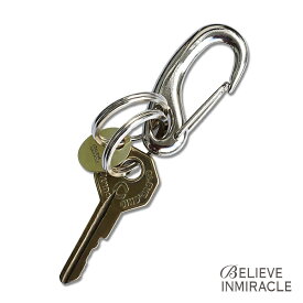 BELIEVEINMIRACLE ビリーブインミラクル 【 CARABINER KEYHOLDER / カラビナキーホルダー 】[ 正規品 ] キーリング フック 鍵 シルバーカラー 銀色 メンズ レディース ユニセックス 人気 ブランド ペア ギフト プレゼント おすすめ おしゃれ