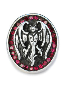 Darren Simonian �_���� �V���j�A�� �y Vampire Bat Signet Ring with Red CZ �n���E�b�h���@���p�C�A�[�Y �V�O�l�b�g �����O �z[ ���K�i ] �w�� �R�E���� �V���o�[ ��� ���b�h ���p ���p �� 925 �� �v���[���g