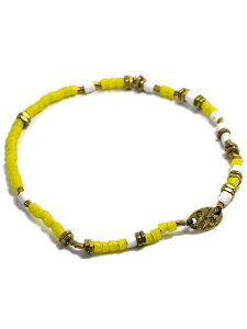 GILES & BROTHER �W���C���X �A���h �u���U�[ �y Tiny Vintage African Bead Bracelet �^�C�j�[ ���B���e�[�W �A�t���J�� �r�[�Y �u���X���b�g ( �C�G���[ ) �z[ ���K�i ] �r�� �t���[�T�C�Y �l�C �u�����h ��