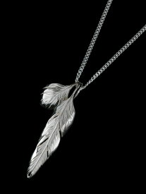 HARIM ハリム 【 Slender feathers Very shine Necklace WH / [ HRP104WH ] 】[ 正規品 ] ネックレス フェザー ペンダント シルバー メンズ レディース 【 送料無料 】
