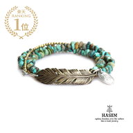 HARIM ハリム 【 3WAY Turquoise Feather BR / [ HRP901TBR ] 】[ 正規品 ] フェザー ブレスレット ブレ…