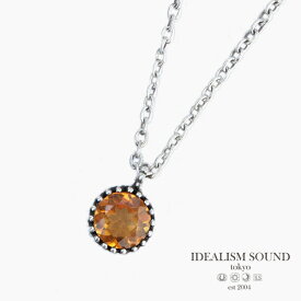 IDEALISM SOUND イデアリズムサウンド 【 MARQUISE FLOWER ネックレス (シトリン) [ No.12063 ] マーキスフラワー 】[ 正規品 ] 天然石 シルバー 調節可能 オーバルチェーン 喜平 銀 925 ギフト プレゼント ユニセックス メンズ レディース 【 送料無料 】