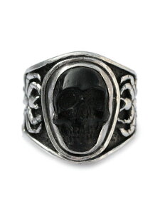 Lee Downey ���[�_�E�j�[ Sculpted Skull Ring - JET / �X�J�� �����O �w�� �W�F�b�g ���� �h�N�� �V���o�[ �����Y ���f�B�[�X �y �������� �z