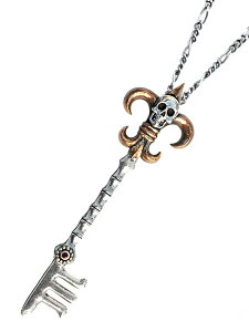 Lee Downey [_Ej[ Skull & Key Necklace XJ & L-lbNX / y_g  ؖڋ Vo[ r[  hN Y fB[X y  z