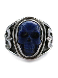 Lee Downey ���[�_�E�j�[ Sculpted Skull Ring - Lapis lazuli / �X�J�� �����O �w�� ��� ���s�X���Y�� �h�N�� �V���o�[ �����Y ���f�B�[�X �y �������� �z