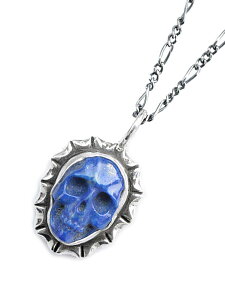 Lee Downey [_Ej[ Skull Pendant (Lapis lazuli) / XJ lbNX y_g sXY  Vo[ hN Y fB[X y  z