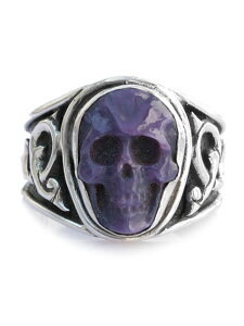 Lee Downey [_Ej[ Sculpted Skull Ring - charoite / XJ O w `ACg  hN Vo[ Y fB[X y  z