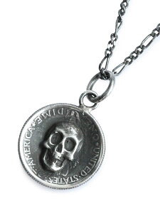 Lee Downey [_Ej[ Marcury Dime Skull Necklace / XJ lbNX y_g }[L[RC Vo[ hN Y fB[X