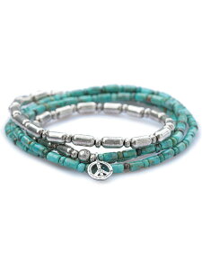 SunKu TN 39 y Silver & Turquoise Long Necklace w Peace / [ SK-085 ] z[ Ki ] Vo[ ^[RCY OlbNX s[X}[N 4AbvuXbg y_g O[   VR  