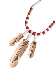 ROOSTERKING & CO. [X^[LO&Jpj[ y Natural Leather Feather Necklace i`U[tFU[lbNX z[ Ki ] y_g Be[W zCg bh ubN x[W C