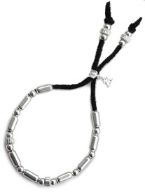 Garden of Eden ガーデン オブ エデン 【 Silver Beads Bracelet [ ED-15FL-B06 ] シルバービーズブレスレット 】[ 正規品 ] レザー ブラック シルバー トライアングルチャーム 銀 革 黒 925 重ね付け ユニセックス メンズ レディース 人気 【 送料無料 】