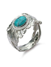 Garden of Eden ガーデン オブ エデン 【 Turquoise Feather Ring [ ED-TS16-R03 ] ターコイズフェザーリング 】[ 正規品 ] 指輪 フリーサイズ シルバー グリーン トルコ石 天然石 羽根 銀 緑 925 ペア ユニセックス メンズ レディース 【 送料無料 】