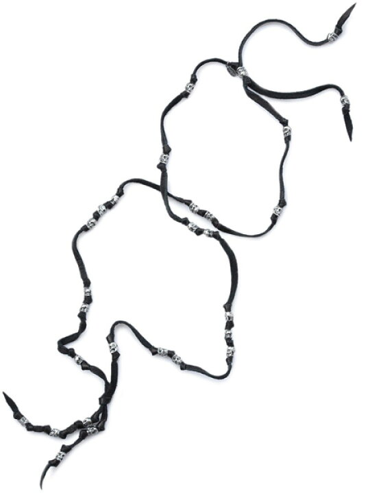 楽天市場】M.Cohen エムコーエン 【 Skull Beads & Leather Necklace  