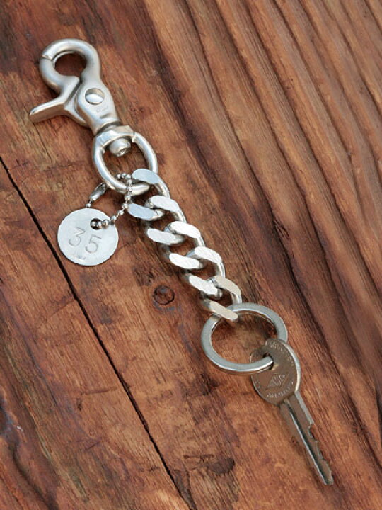 ジャイルス・アンド・ブラザー GILES & BROTHER, LARGE HOOK KEYRING (Hematite)