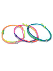 BELIEVEINMIRACLE ビリーブインミラクル 【 NEON COLOR STRING ネオンカラーストリング 】[ 正規品 ] ブレスレット アンクレット スター シルバービーズ カラフル 星 銀 925 ペア プレゼント ユニセックス メンズ レディース