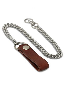 BELIEVEINMIRACLE �r���[�u�C���~���N�� �y STAINLESS LEATHER WALLETCHAIN ( �u���E�� ) �X�e�����X���U�[�E�H���b�g�`�F�[�� �z[ ���K�i ] �L�[�`�F�[�� �V���o�[ �C�^���A�����v �� ���F �V���v�� �v���[