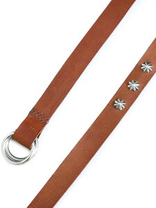 BELIEVEINMIRACLE �r���[�u�C���~���N�� �y ITALY LONG LEATHER BELT SILVER CONCHO( BROWN ) �C�^���A�����O���U�[�x���g �V���o�[�R���`�� �u���E�� �z[ ���K�i ] �����C�^���A�����v �_�u�������O �V���o�[ 