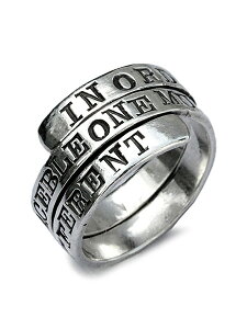 BELIEVEINMIRACLE �r���[�u�C���~���N�� �y MESSAGE RING ���b�Z�[�W�����O �z[ ���K�i ] 3�A �w�� �X�^�[�����O�V���o�[ ���� �� 925 �y�A �M�t�g �v���[���g ���j�Z�b�N�X �����Y ���f�B�[�X �y ������