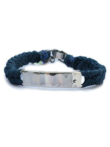 ON THE SUNNY SIDE OF THE STREET �I�� �U �T�j�[ �T�C�h �I�u �U �X�g���[�g �y ID Plate Recycle Gore Tex Knitting Bracelet �A�C�f�B�[�v���[�g ���T�C�N���S�A�e�b�N �u���X���b�g �z[ ���K�i ] �l�C�r�[ �� �Z��